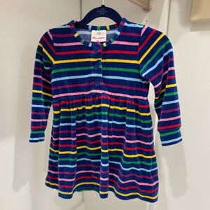 Hanna Andersson Multicolor Striped Signature Playdate Dress in Velour